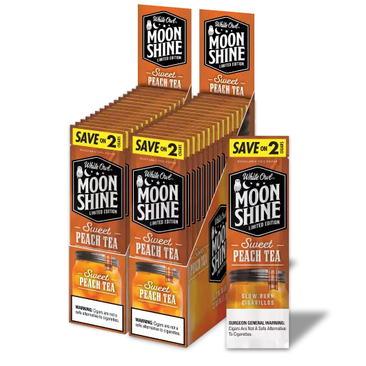 White Owl Cigarillos Sweet Peach Tea Moonshine