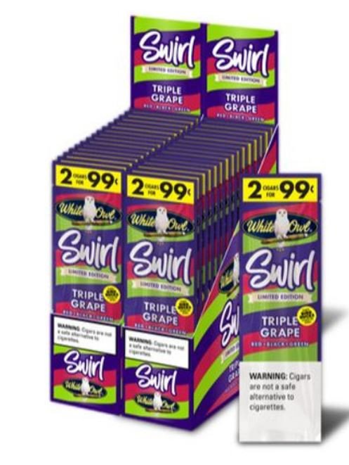 White Owl Cigarillos Swirl Triple Grape