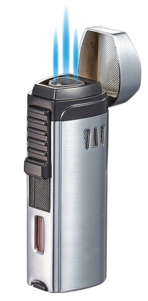 Denali Triple Torch Cigar Lighter Silver