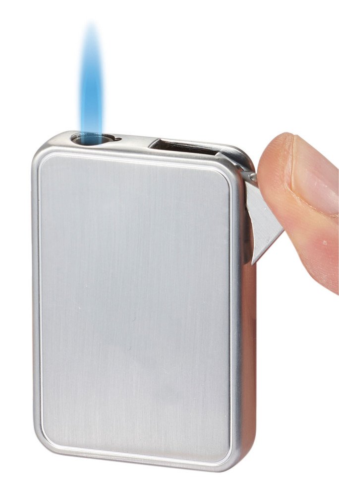 Elk Single Flame Cigar Lighter Silver