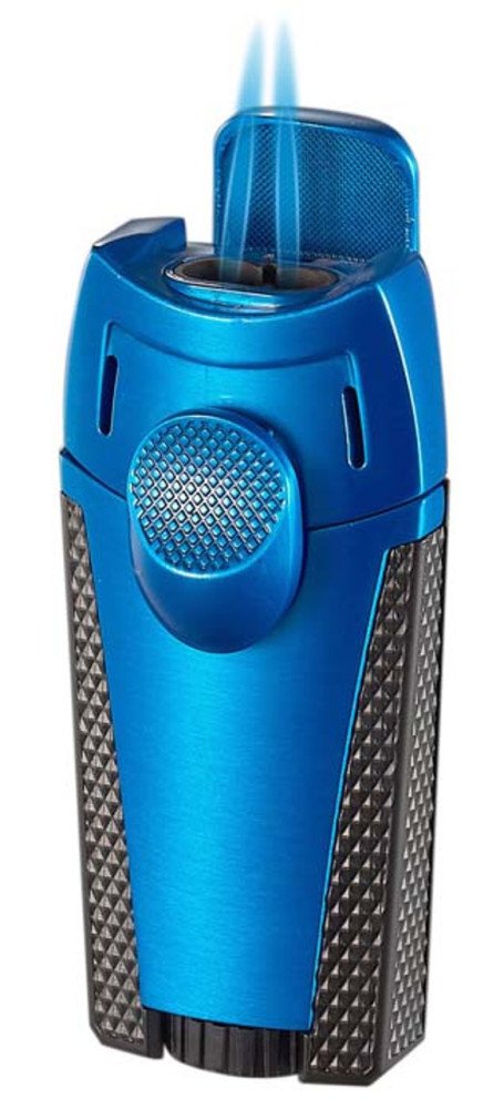 Meru Dual Torch Cigar Lighter Blue