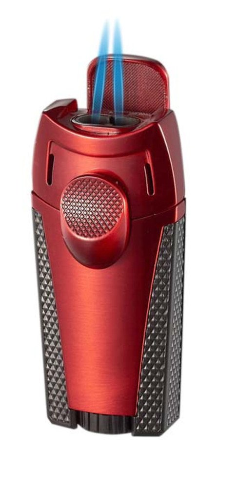 Meru Dual Torch Cigar Lighter Red