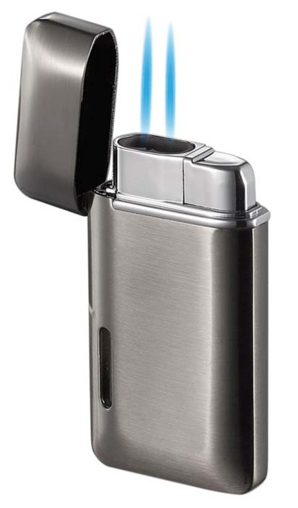 Nevis Dual Torch Cigar Lighter Gun Metal
