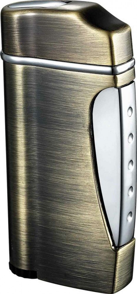 Visol Nolet Satin Nickel Wind-Resistant Torch Flame Lighter