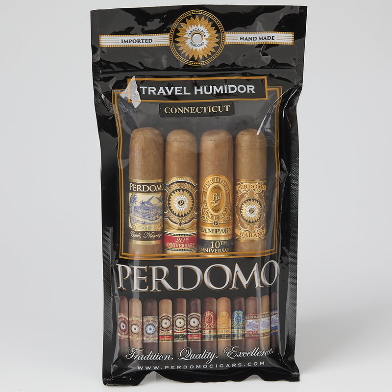Perdomo Humidified Travel Bag - Connecticut - Perdomo Humidified Travel Bag - Connecticut (4 CIGARS)
