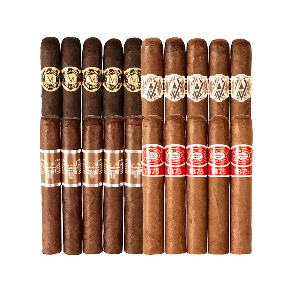 Cigar Samplers | 20-Count Top Brand Sampler | Pack of 20