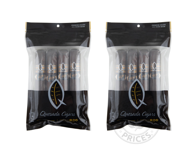 Quesada 40th Anniversary Toro Real 4 Pack 2x Deal - 8 Cigars
