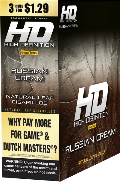 Good Times Cigarillos HD Russian Cream - 15 Packs of 3, photo 105