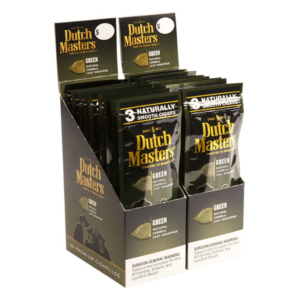 Dutch Masters Cigarillos Green / 4.5 x 28 20 3 Packs Foil (60 total)