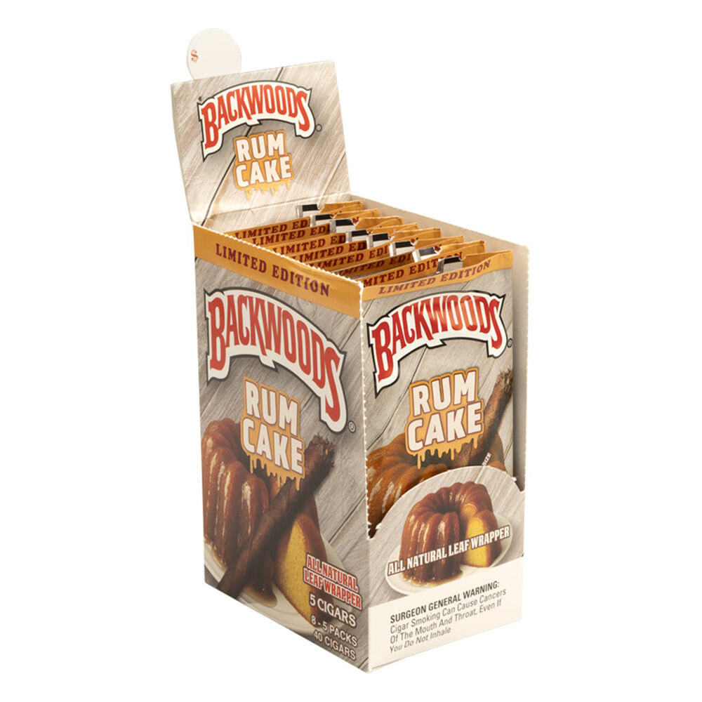 Backwoods Cigars | Rum Cake 8/5 Pk Limited Edition 4 | 8 packs of 5 (40 total)
