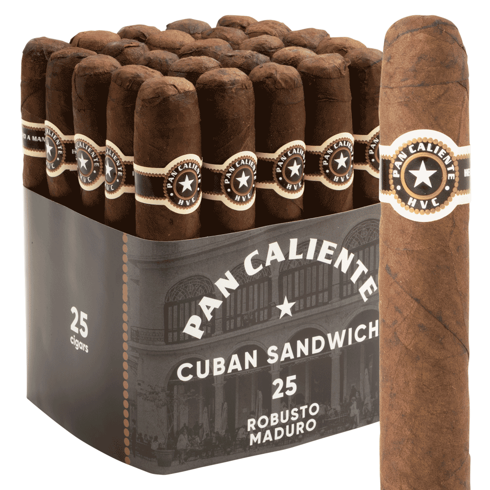 HVC Pan Caliente Cuban Sandwich Maduro Robusto / 5 x 50 Bundle of 25