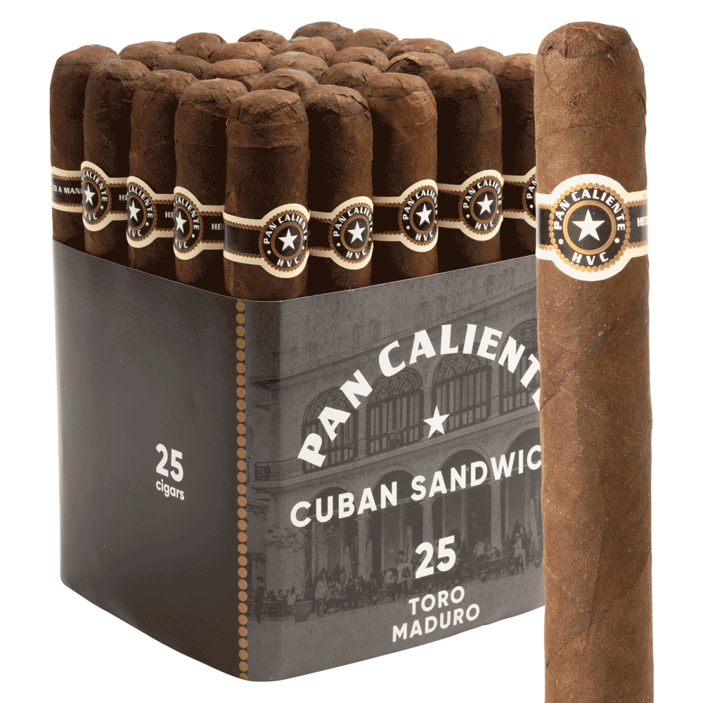 HVC Pan Caliente Cuban Sandwich Maduro Toro / 6 x 54 Bundle of 25