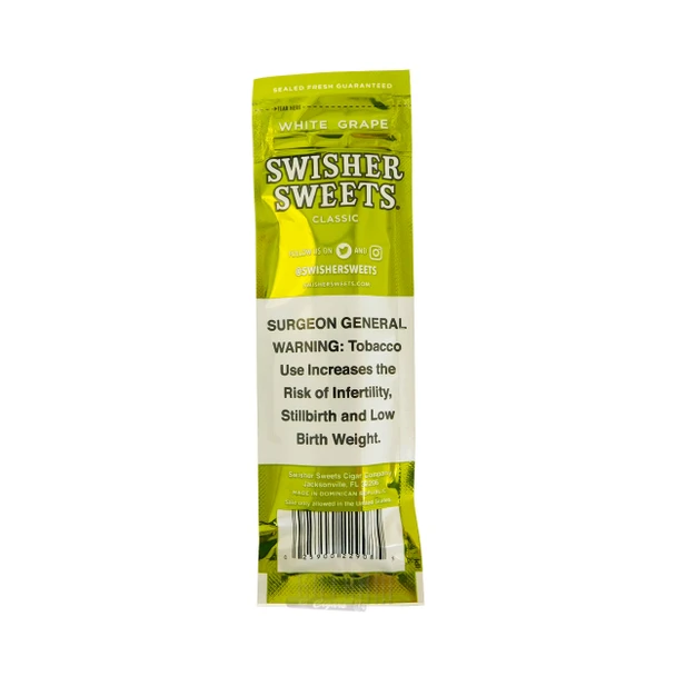 Swisher Sweets Cigarillos White Grape - 30 pouches of 2 (60), photo 270