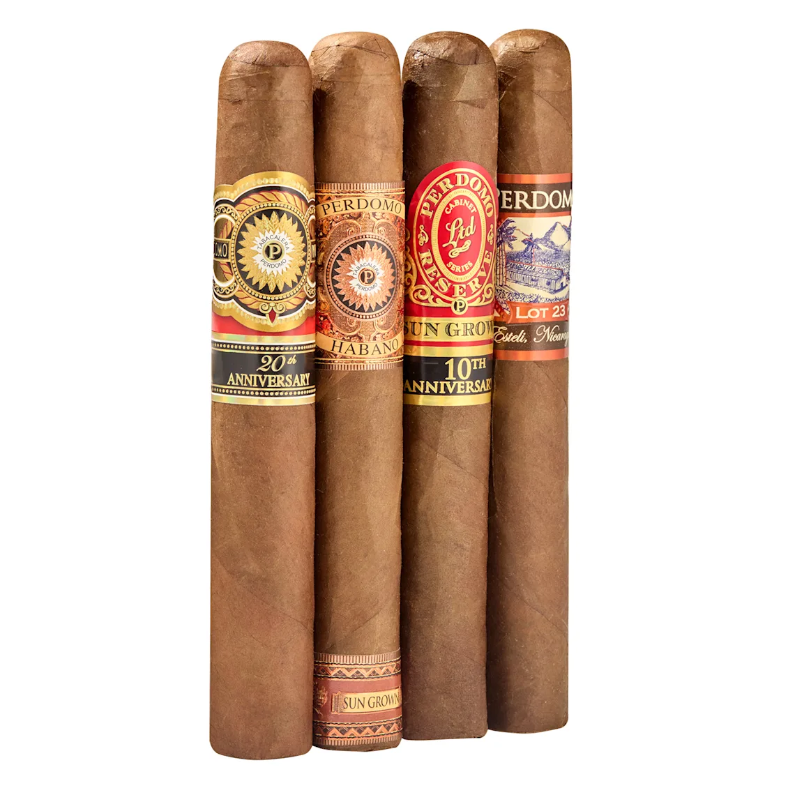 Perdomo Assorted Humidified 4-Pack - Sun Grown Varies | Varies | Sampler of 4